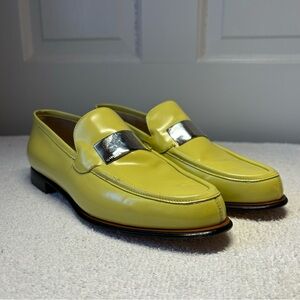 Gucci - Authentic Lime Green Leather Loafers